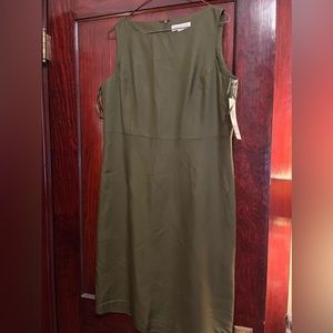 Amanda Smith green sleeveless dress, new with tags , rayon